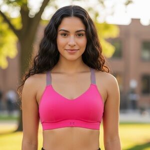 Under Armour Women's Vivid Pink Sports Bra